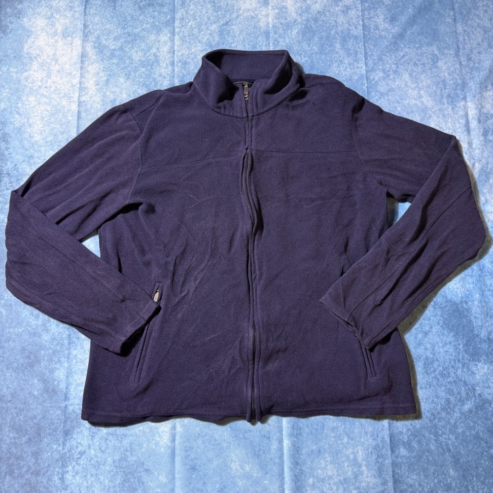 Y2K L.L.Bean Navy Blue Full Zip Fleece Jacket Gorpcore Outdoor